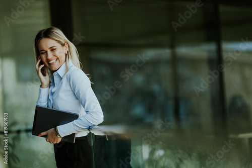 Businesswoman engaged in a ...