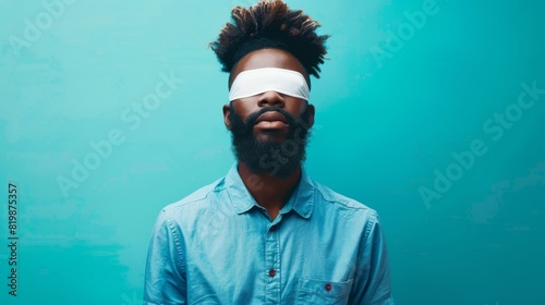 Man with a White Blindfold photo