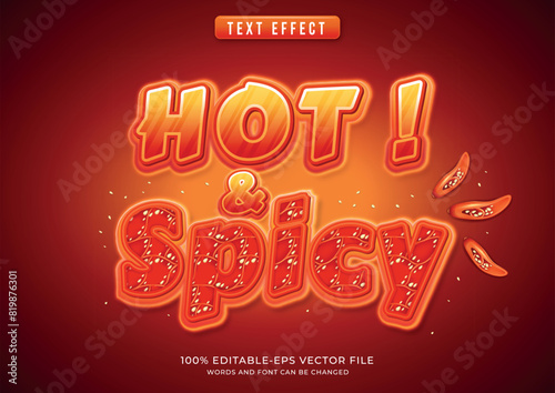 Text effect with a hot and chili theme
