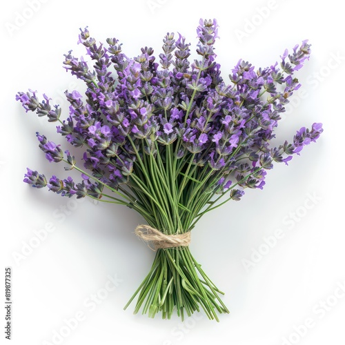 bouquet of lavender on a white background