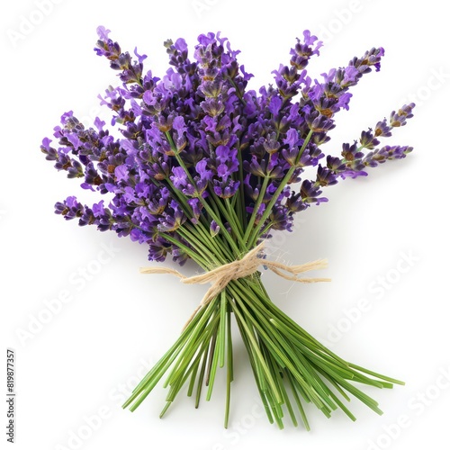 bouquet of lavender on a white background
