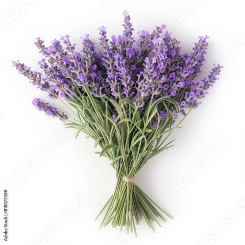 bouquet of lavender on a white background