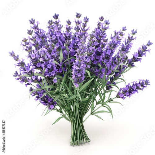 bouquet of lavender on a white background