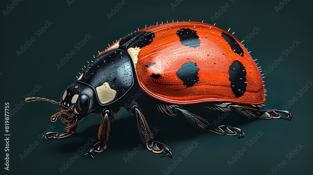 Fototapeta premium color illustration of a ladybug