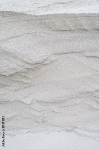 Dune Sand Ripple Closeup Texture in Cold Winter Morning Sunlight with Shallow Depth of Field