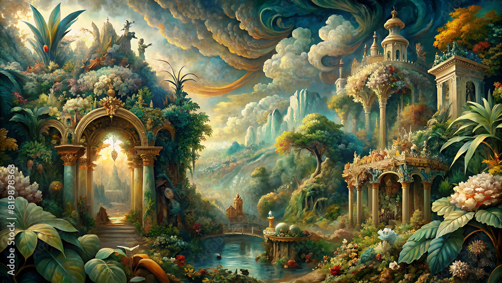 Obraz premium Baroque artistic image of nature