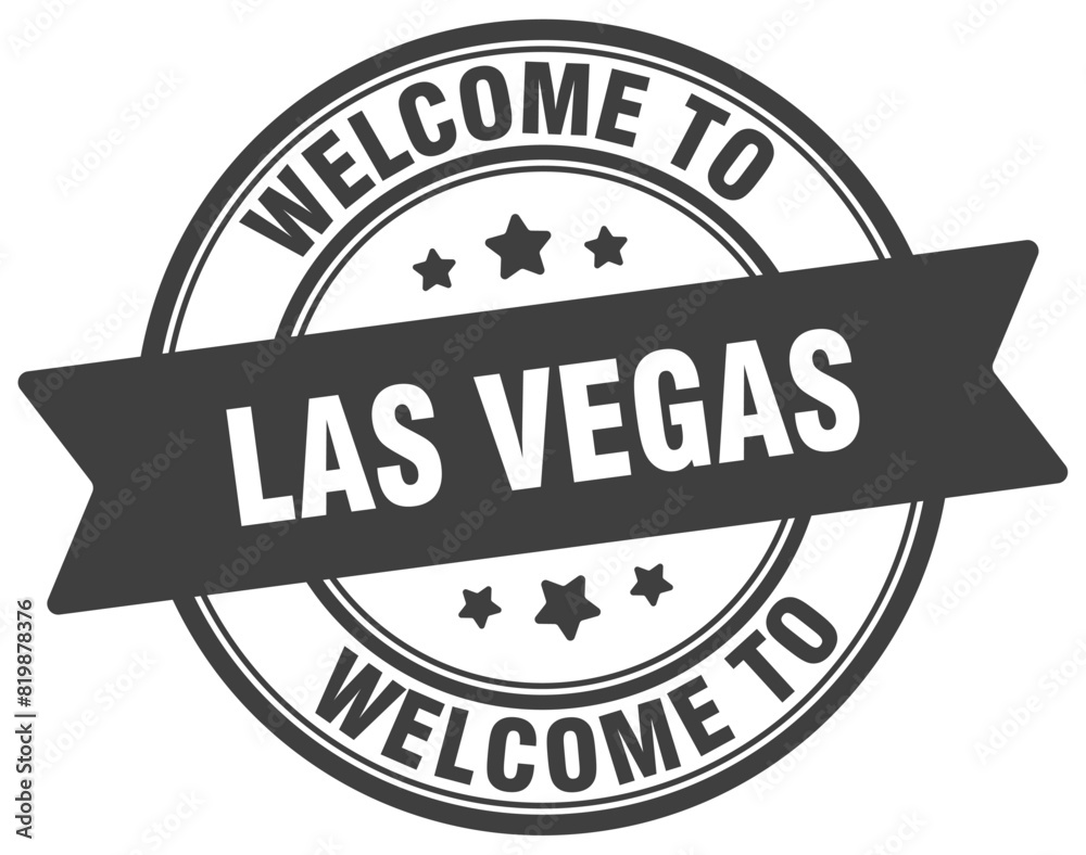 Welcome to Las Vegas stamp. Las Vegas round sign