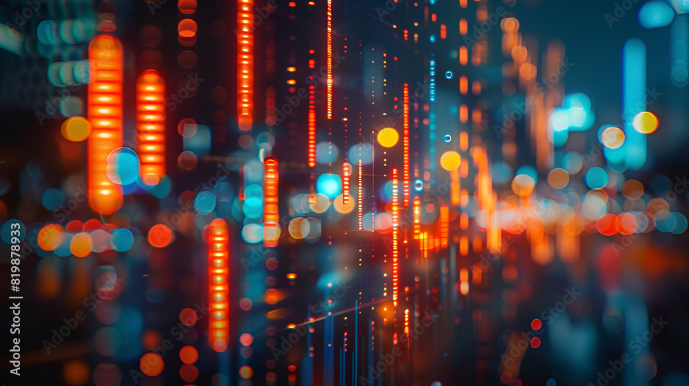 Fototapeta premium closure of investment and growth in the stock market