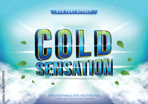 Cool Sensation Text effect with a cool and soothing theme