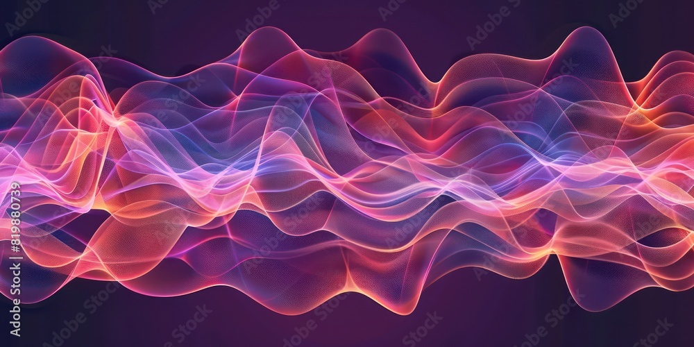 Obraz premium Seamless repeating texture of digital eye wave lines, suitable for use in print materials, digital art, or web design. 