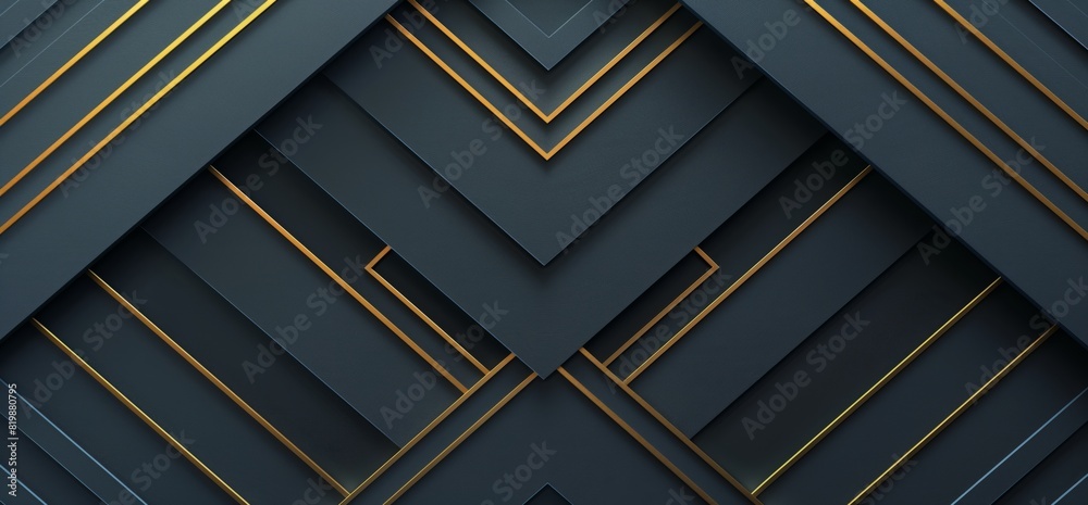 Dark blue background with a geometric pattern and golden lines Dark blue background with a geometric pattern and golden lines