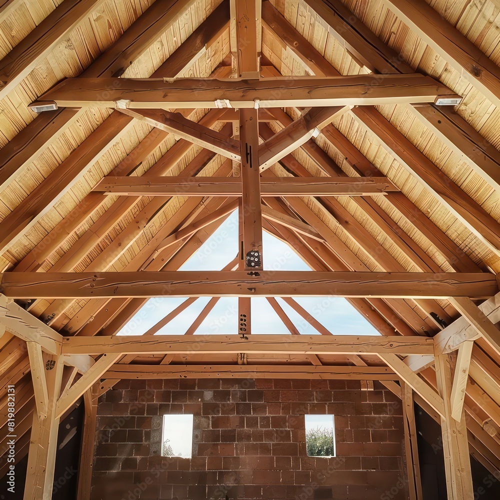 wood roof structure
