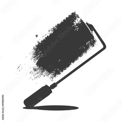Silhouette paint roller black color only