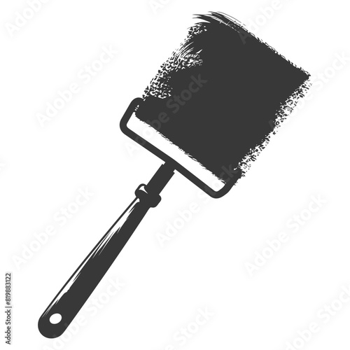 Silhouette paint roller black color only