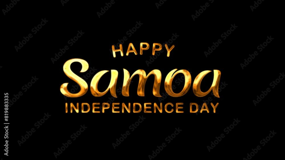 Happy Samoa Independence Day Text Animation on Gold Color. Great for Happy Samoa Independence Day Celebrations, for banner, social media feed wallpaper stories. Happy Samoa Independence Day Text Animation on Gold Color. Great for Happy Samoa Independence Day Celebrations, for banner, social media feed wallpaper stories.