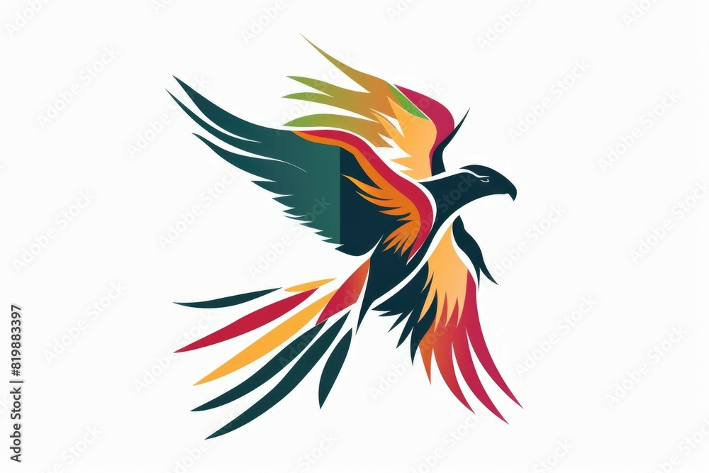 A vibrant bird soaring through the sky. Suitable for nature and wildlife themes A vibrant bird soaring through the sky. Suitable for nature and wildlife themes