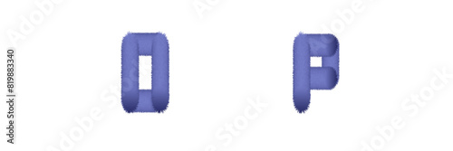 Wallpaper Mural 3D Woolly Font design isolated transparent background. Cute Hairy 3D vector Letters for web and social media design. Furry vector illustration. Torontodigital.ca