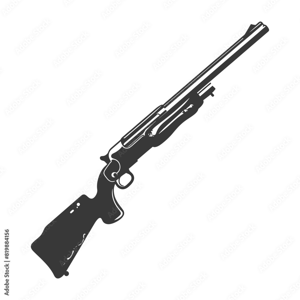 Silhouette shotgun gun military weapon black color only Silhouette shotgun gun military weapon black color only