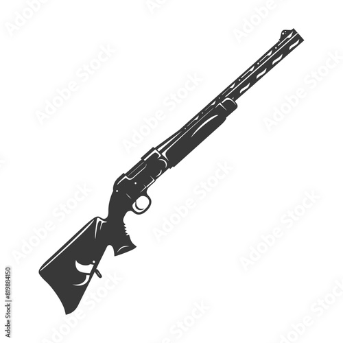 Silhouette shotgun gun military weapon black color only
