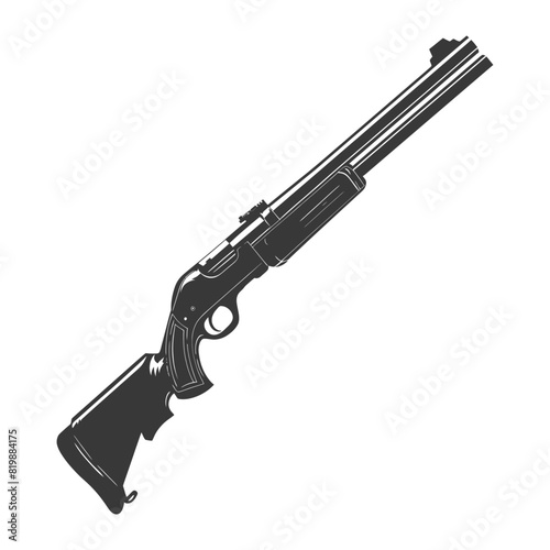 Silhouette shotgun gun military weapon black color only