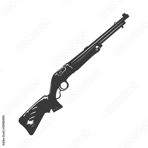 Silhouette shotgun gun military weapon black color only