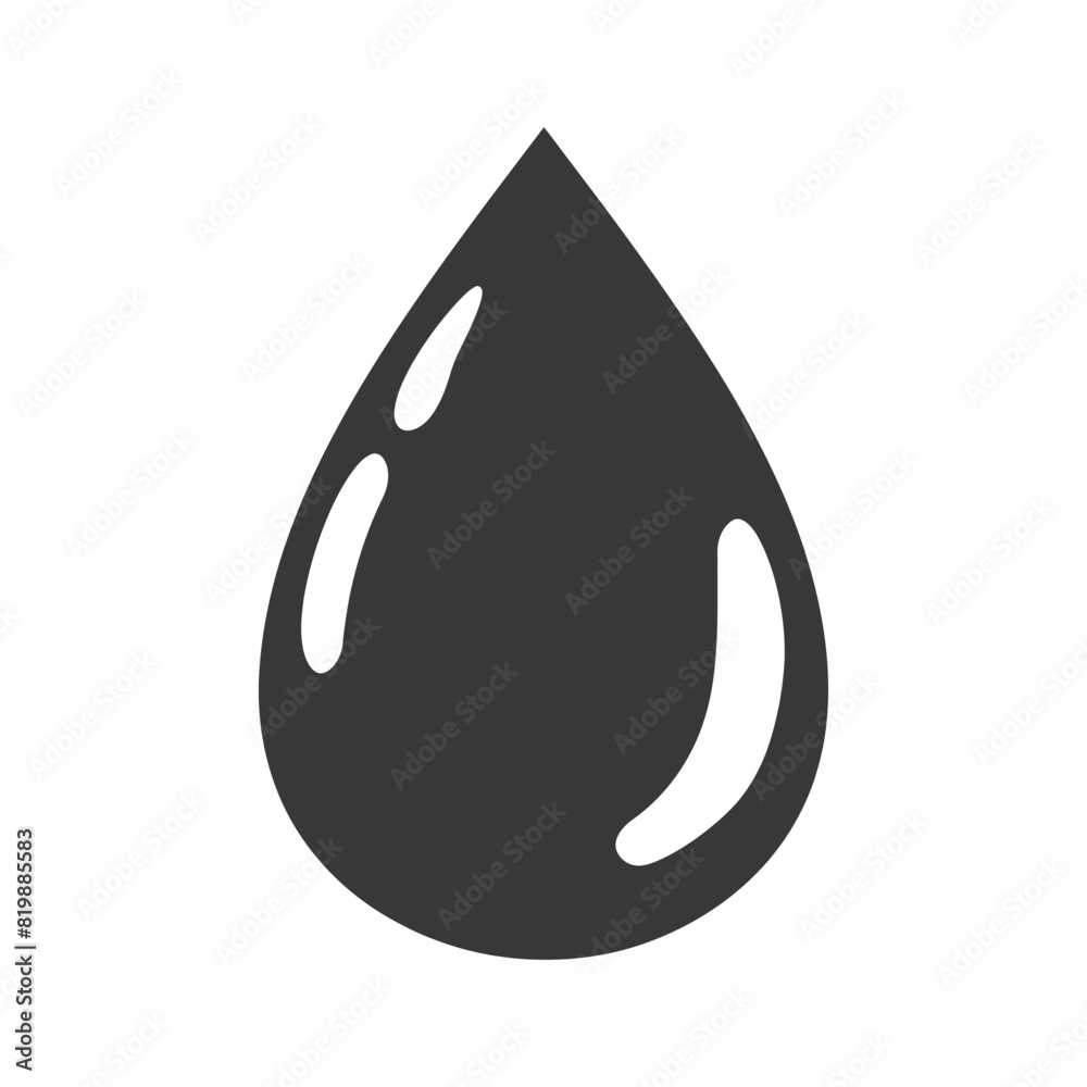 Silhouette water droplet black color only Silhouette water droplet black color only