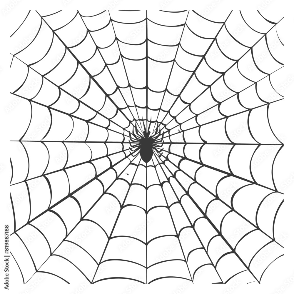 Obraz premium spider web black color only