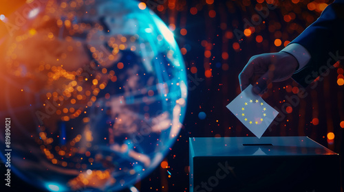 Digital European Elections, Digital Democracy, EU Voting  in Global and Digital Society - AI Generated