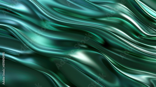 cool green metallic liquid for background