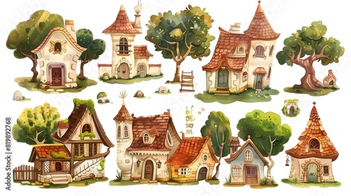 Whimsical Collection of Fairytale Inspired Cottages and Castles in Autumnal Landscapes