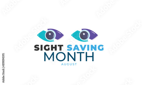 Sight Saving month. background, banner, card, poster, template. Vector illustration.
