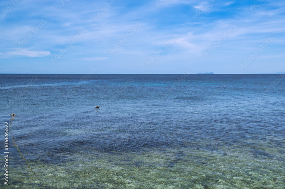 Clear ocean with sunny sky in Siquijor Clear ocean with sunny sky in Siquijor