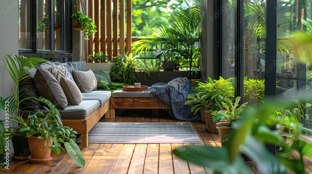 modern-rustic balcony with reclaimed wood, industrial accents, and potted plants, blending natural elements with contemporary design modern-rustic balcony with reclaimed wood, industrial accents, and potted plants, blending natural elements with contemporary design