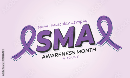 Spinal Muscular Atrophy awareness month. background, banner, card, poster, template. Vector illustration.