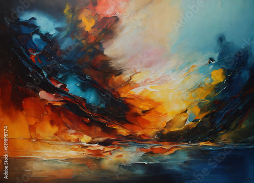 Wallpaper Mural abstract watercolor painting Torontodigital.ca
