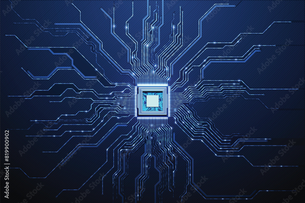 Circuit board. Technology background. Central Computer Processors CPU ...
