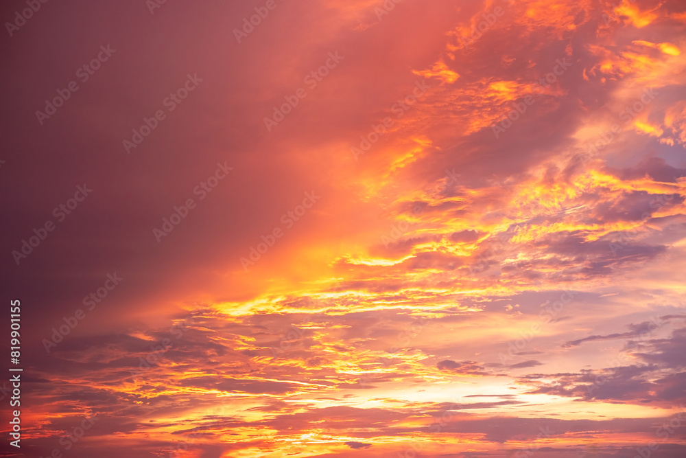 Beautiful , luxury soft gradient orange gold clouds and sunlight on the blue sky perfect for the background, take in everning,Twilight, Large size, high definition landscape photo Beautiful , luxury soft gradient orange gold clouds and sunlight on the blue sky perfect for the background, take in everning,Twilight, Large size, high definition landscape photo