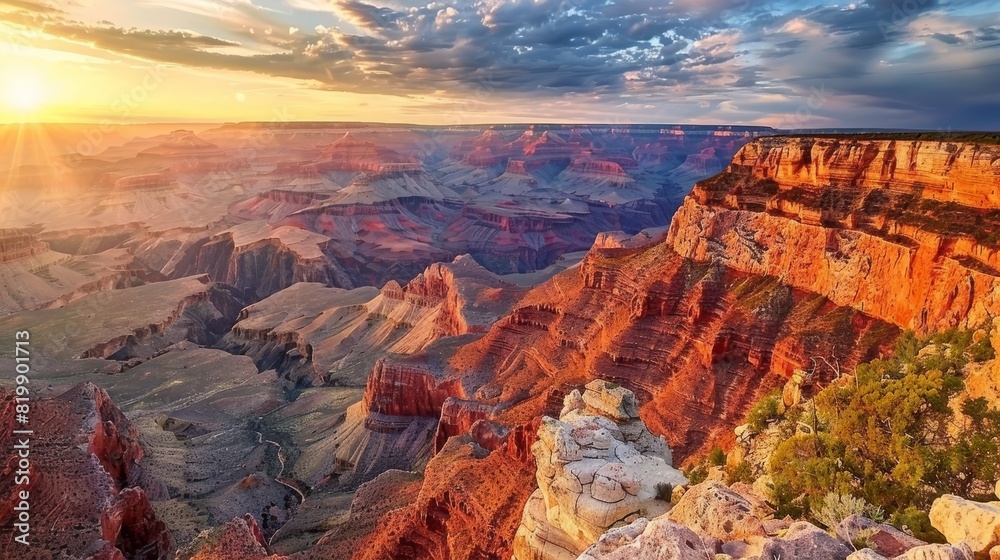 View of the Grand Canyon from the South Rim, Arizona, USA