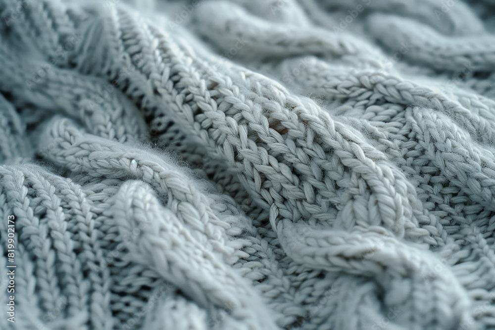 Detailed View of a Handmade Cable Knit Sweater Highlighting Fine Craftsmanship and Design Detailed View of a Handmade Cable Knit Sweater Highlighting Fine Craftsmanship and Design