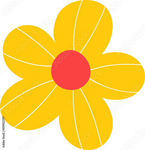 Yellow flower clipart vector