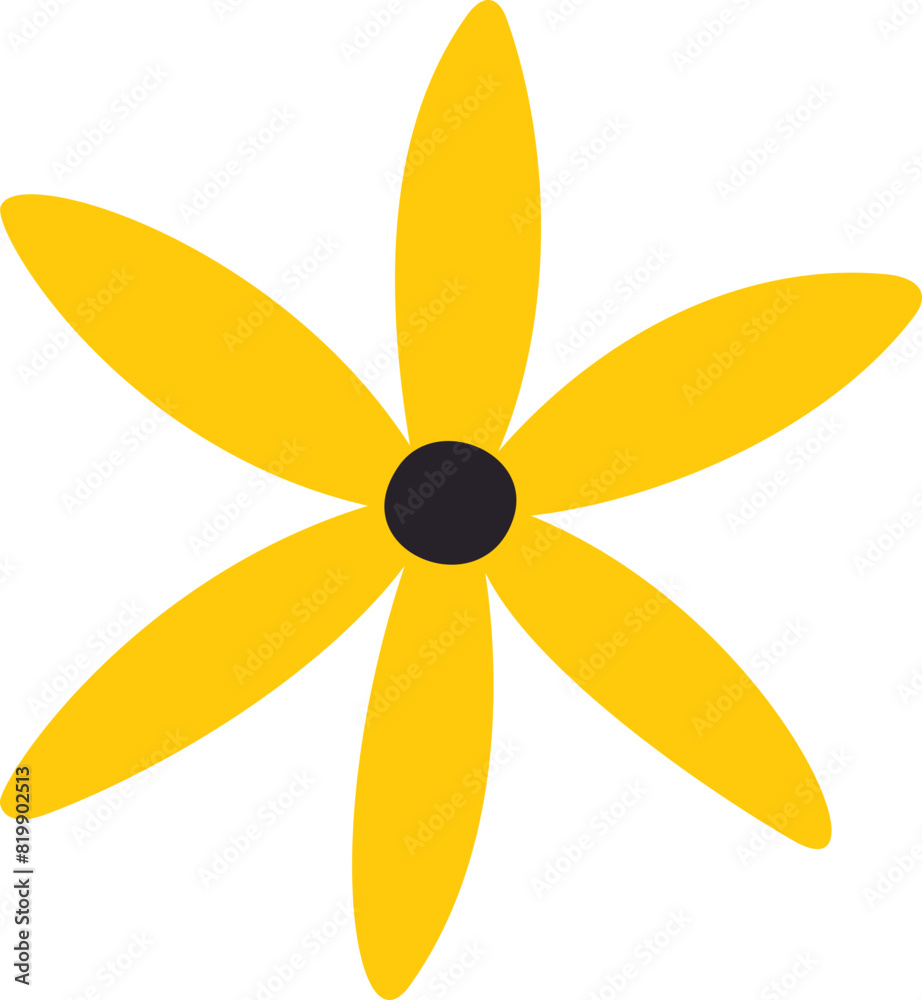Yellow flower clipart vector Yellow flower clipart vector