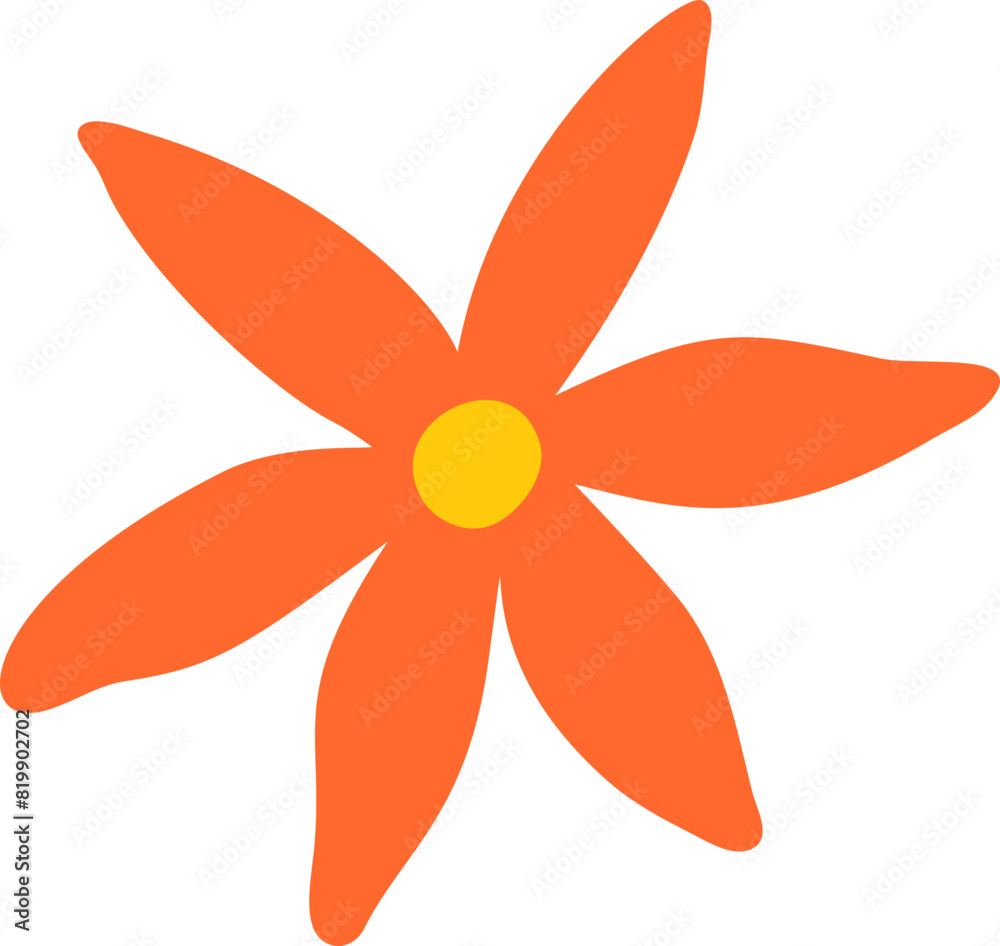 Orange flower clipart vector Orange flower clipart vector