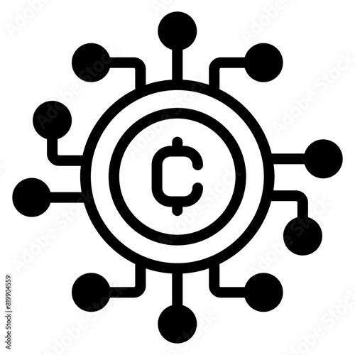 digital cryptocurrency icon