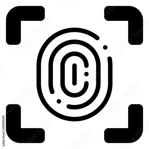 fingerprint scanning icon