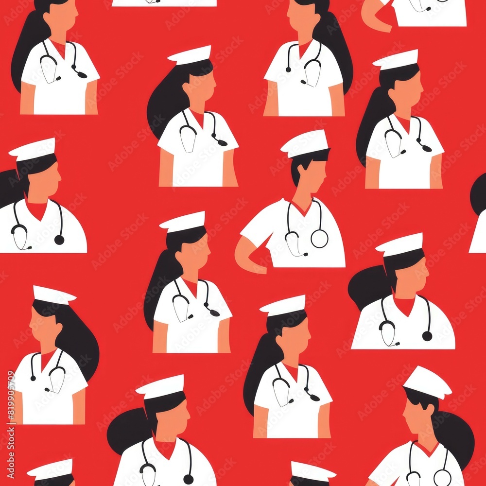 Female nurse in uniform with medical stethoscope, suitable for healthcare concepts Female nurse in uniform with medical stethoscope, suitable for healthcare concepts