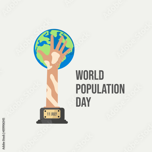 vector graphic of World Population Day good for national World Population Day celebration. flat design. flyer design.flat illustration.