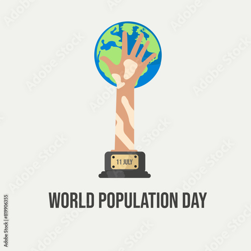 vector graphic of World Population Day good for national World Population Day celebration. flat design. flyer design.flat illustration.