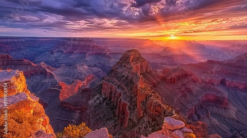 View of the Grand Canyon from the South Rim, Arizona, USA