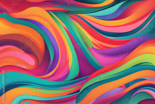 A vibrant swirl of colorful paint in various shades explodes across a clean white background. 