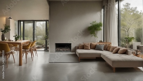 "Seamless Tranquility: Elevate Your Space with Natural Cement Flooring"